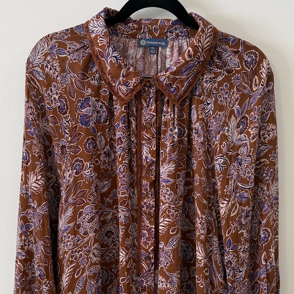 Democracy Button Down Shirt